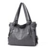DEERWORD Sac à main femme Gris : Taille perfecto, matière résistante, multiple portes, idéal femmes affaires, chic et pr