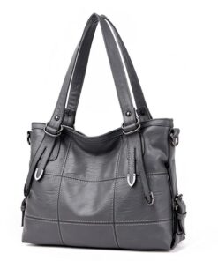 DEERWORD Sac à main femme Gris : Taille perfecto, matière résistante, multiple portes, idéal femmes affaires, chic et pr