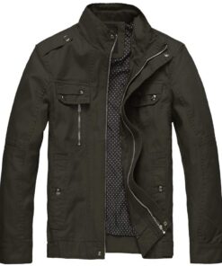 Veste Homme Wantdo Coupe-Vent Coton Classique Légère Veste Montant Extérieur