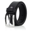 Lindenmann Ceinture en Cuir de Buffle pour Homme, XL, Noir - Largeur 40 mm, Épaisseur 3,8 mm, Ajustable et Idéale pour l