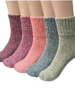 YSense Snug Chaussettes Thermiques Femelles Douces et Chaudes pour le Hiver en LaineVintage