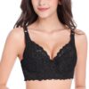 Sous-vêtement Sexy en Dentelle Froncée pour Femmes avec Bretelles Soutien-Gorge Menstruelle Piscine (0 Soutien-Gorge san