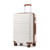Valise Kono Moyenne 65cm Rigide ABS Whiteware Voyage 4 Roulettes TSA