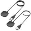 Wanme Fitbit Versa 3/4/Sense/Sense 2 Chargeur Magnétique USB Remplacement 100cm+50cm Compatible Avec Fitbit