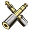MOSWAG Adaptateurjack 6.35mm Mâle vers |5mm Femelle Stéréo Plaqué Or pour Guitare, Téléphone et Équipement Électronique