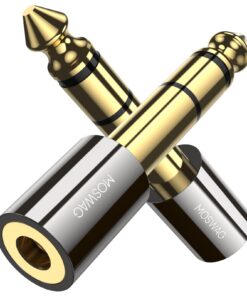 MOSWAG Adaptateurjack 6.35mm Mâle vers |5mm Femelle Stéréo Plaqué Or pour Guitare, Téléphone et Équipement Électronique