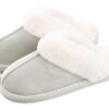Coswind Chaussures de Maison Femme Homme Hiver Chaudes Antidérapantes Confortables Doublure Intérieure/Extérieure