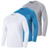 ZENGVEE UPF 50+ T-Shirt à Manches Longues pour Homme Surf et Beach Natation Fitness