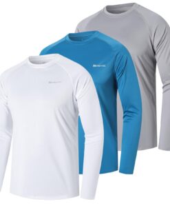 ZENGVEE T-Shirt à Manches Longues UPF 50+ pour Homme - Surf Top Wetsuit Beach T-Shirt Natation Fitness