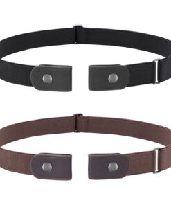 JASGOOD Ceinture sans boucle pour hommes Élastique invisible réglable 3,51 cm Pantalon Jean