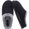 [KuaiLu Pantoufles pour support de l'arche hommes] Confortable Intérieur Point fait main Microsuède | Chaussures Maison