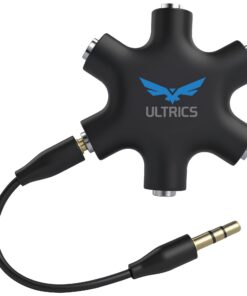Répartiteur Audio ULTRICS 5 Casques 3,5 mm Mâle à Femelle Stéréo Séparateur Compatible iPhone Samsung PC Orateur Smartph