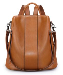 S-ZONE Sac à dos femme en coton écologique pour étudiante avec compartiments multiples adapté à la vie quotidienne et un
