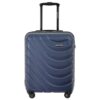 BARRENS Valise à Coque Dure pour Voyage Bleu Foncé | Cabine | 55x39x20cm | 34 L | ABS | 4 Roulettes | Poignée Flexible |