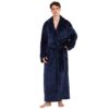 Peignoir Robe de Chambre pour Homme en Flanelle Polaire Douce: Chauffant et Comfortable pour l'Hiver - Idéal pour le Rep