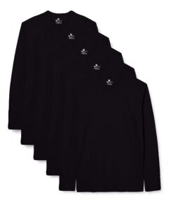 Chemises hommes manches longues Lower East Long-Sleeved, 100% coton, col ras (lot de 5) Chemises hommes manches longue