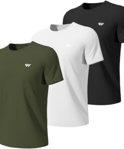 Tee Shirt Sport Wulibike Homme Respirant Séchage Rapide Lot de 3 ou 5 pour Runners Gym Äarnings