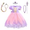 Robe Princesse Raiponce Lito Angels pour Enfant Filles - Violet Rose pour Fête Carnaval et Anniversaire