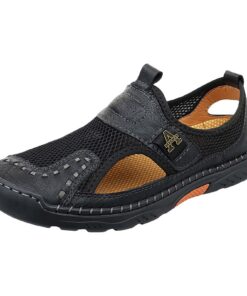 Chaussures de plage d'été pour hommes en squelette respirantes et décontractées - Talons hauts Plateforme Baskets Élégan