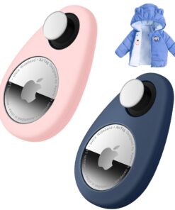 Airtag Coques de Suivi GPS Anti-Retrait Lot de 2 Poudre et Bleu Pour Enfants 2 Pièces