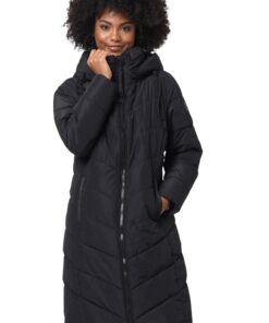 Navahoo B982 Veste d'hiver longue matelassée à capuche pour femme - Chaude - Style - Idéale pour l'hiver - Douillette -