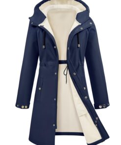 RITOSTA Veste Softshell Femme Imperméable Hiver Veste Polaire Longue Coupe Vent Légère Jacket À Capuche Casual Zippé Vêt