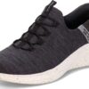Skechers Homme Ultra Flex |0 Smooth Step Sneakers - Chaussures de sport pour homme - Noir Knit/Trim - Taille 41 EU - Com