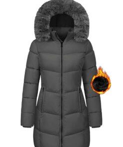 Manteau Femme Hiver Chaud Doudoune Polaire Vancavoo Matelassée Épaisse Veste Mi Longue Blouson Capuche Global Recycled S