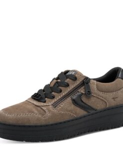 Tamaris Comfort Baskets Femme Plates à Lacets avec Fermeture éclair + Taille Adaptable + Supporters Orthopédiques + Parf