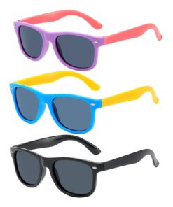 HDGSAFD Lunettes de soleil polarisées pour enfants - Protection UV - Tendance pour garçons et filles