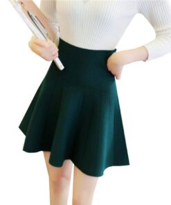 Beau Kilt Écossais Femmes Jupes Courtes Solides Automne Hiver Sexy Parapluie