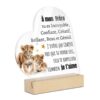 Puto Décor - Gift Heart Acrylic Forme Cœur - Tu ES Génial, Je T'aime, Décoration avec Louveteaux et Étoiles