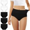 FALARY Culottes Hautes en Coton pour Femme - 5 Pièces - OEKO-TEX STANDARD 100 - Mode Élégante pour Femmes - Taille Haute