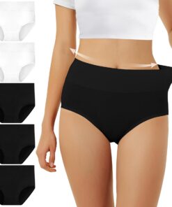 FALARY Culotte Femme Culotte Haute Taille en Coton Écologique 5 Pièces - OEKO-TEX® CERTIFIÉ Comforable & Élégante pour M