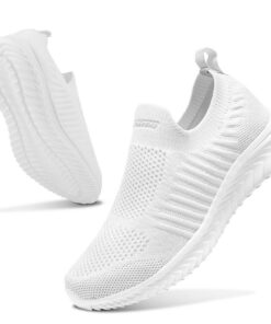 Littleplum Basket Femme Respirantes Slip on pour Sneakers Femmes Chaussure de Running Fitness Légères
