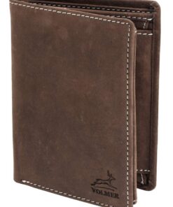 Fa.Volmer Portefeuille en Cuir pour Homme Marron avec Blocage RFID Élégant et Pratique Largeur 10cm