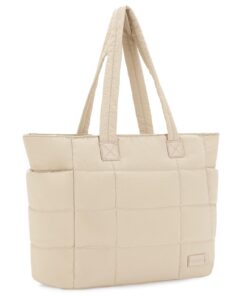 VASCHY Sac Cabas Femme Léger pour Travail et Voyage avec Poches Latérales