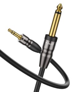 J&D Câble TS à TRS Robuste Coque en Cuivre 2 Mètres pour Élèves et Professionnels en Studio