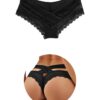 Ohmydear String Séduisantes Tanga Femmes | Chic Dentelle | Transparent XS-4XL