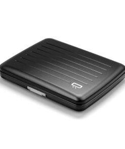 ÖGON - Portefeuille en Aluminium Grande Capacité avec Fermoir en Métal Protection RFID Contre la Fraude et la Démagnétis