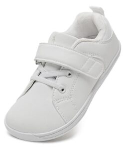 IceUnicorn Chaussures Pieds Nus Minimalistes pour Enfants, Garçons et Filles, Tout Blanc, Taille 32 EU