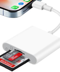 Lecteur de Carte SD Plug and Play pour iPhone iPad, Adaptateur de Carte Mémoire Photographie, Lecteur Double Fente Micro