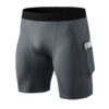 Short de compression Sunxia pour homme avec poches | Collant de sport séchage rapide | Élastique | Shorts de course et g