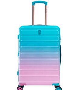 CELIMS Valise en Polycarbonate Légère - 8 Roues Pivotantes 360° - Élégante Turquoise (Taille Moyenne) Idéale pour Les Vo
