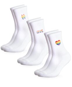 Occulto chaussettes LGBT Sport Femmes et Hommes Lot de 3 (modèle: Pride) - Coloris Éclatant - Amour de soi - Sports et A