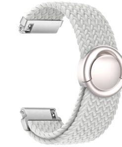 Montre Nylon Tressé 18mm-22mm, Boucle Ronde Elastique pour Femmes Hommes - Accessoire Mode