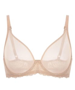 DELIMIRA Soutien-gorge transparent grande taille avec armature pour femme sexy