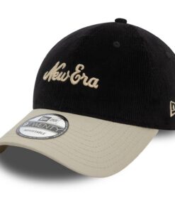 Chapeau New Era 9Twenty Strapback Cord Noir pour Homme - Mode et Comfort - Taille Unique