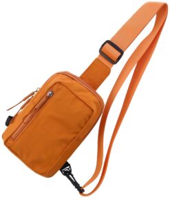 HAUMAUH Sac à dos Homme Femme Bandoulière - Idéal pour Voyage, Festivals et Promenades de Chien - (Oranже)