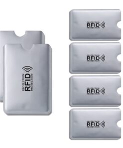 Protecteur de carte portefeuille anti-RFID aidqxbaoer Étui carte bancaire sans contact (6 pièces)